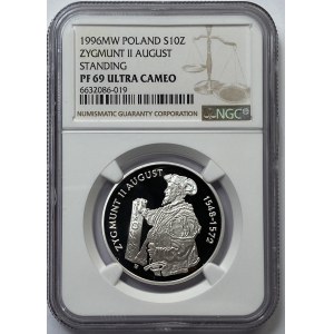 10 złotych 1996 - Zygmunt II August - NGC PF 69 ULTRA CAMEO