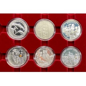 20 złotych 2004 oraz 2005 - zestaw 6 sztuk