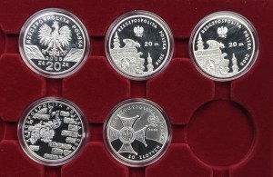 20 złotych 2008 - zestaw 5 sztuk