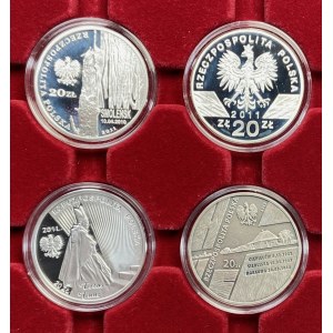 20 złotych 2011 - zestaw 4 sztuk