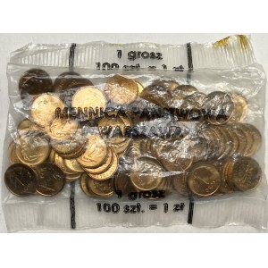 1 Penny 1992 - postfrischer Beutel mit 100 Stück