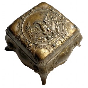 POLAND - patriotic casket with eagle 19th century.