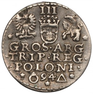 Sigismund III Vasa - trojak 1594 Malbork