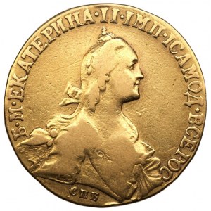 RUSSLAND - Katharina II. - 10 Rubel 1766 St. Petersburg