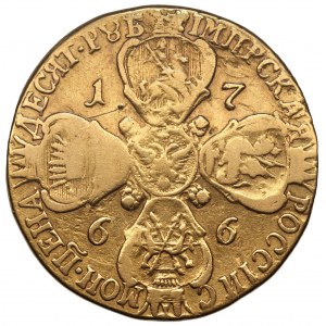 ROSJA - Katarzyna II - 10 rubli 1766 Petersburg