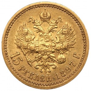 RUSSLAND - Nikolaus II - 15 Rubel St. Petersburg 1897 AГ