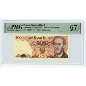100 złotych 1986 - seria RZ - PMG 67 EPQ