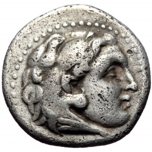 Macedonian Kingdom. Alexander III 'the Great'. AR (fourree?) Drachm (Silver, 3.82g, 18mm) 336-323 BC. Mylasa, ca. 300-28