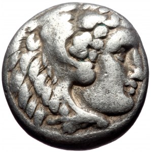 Kings of Macedon, Alexander III The Great (336-323 BC) AR Drachm (Silver, 4.11g, 15mm)