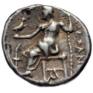 KINGS OF MACEDON. Alexander III ‘the Great’ (336-323 BC) AR Drachm (Silver, 16mm, 4.19g), Sardes, struck under Menander