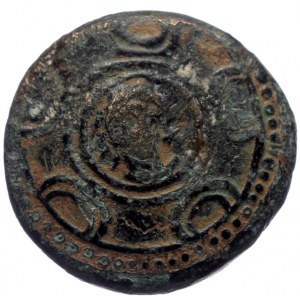 MACEDONIAN KINGDOM, Alexander III the Great (336-323 BC). AE half-unit (Bronze, 16mm, 4.07g). Posthumous issue of uncert