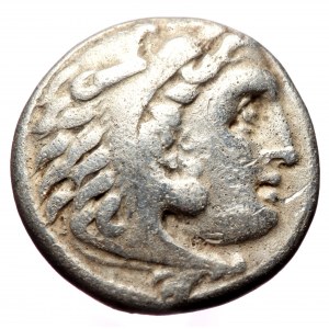 Kings of Macedon, Mylasa, AR drachm (Silver, 4.21g, 18mm) in the name of Alexander III the Great (336-323 BC) posthumous