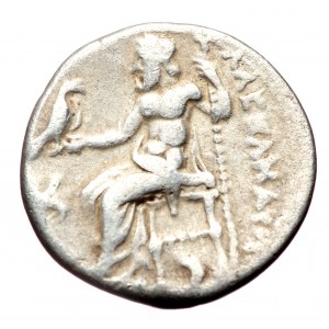 Kings of Macedon, Mylasa, AR drachm (Silver, 4.21g, 18mm) in the name of Alexander III the Great (336-323 BC) posthumous