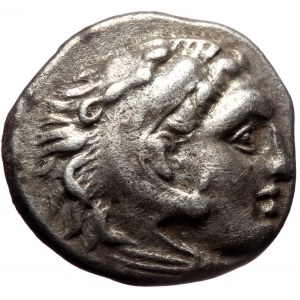 Kingdom of Macedon, Alexander III. (336-323 BC) posthumous, AR drachm (Silver, 17,4 mm, 4,05 g), Lampsakos, ca. 323-317