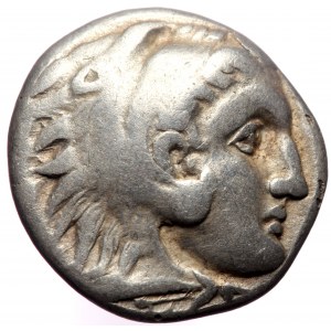 Kingdom of Macedon, AR drachm (Silver, 16,8 mm, 4,06 g), in the name and types of Alexander III, Teos, 310-301 BC.