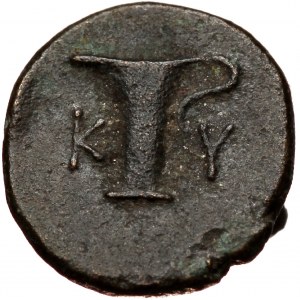 Aeolis, Kyme, AE chalkous (Bronze, 10,6 mm, 0,92 g), ca. 300-250 BC. Obv: Eagle standing right.