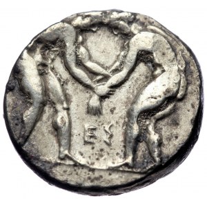 Pamphylia, Aspendos. AR Stater (Silver, 20mm, 10.83g). ca 380/75-330/25 BC.