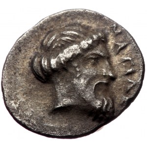 Cilicia, Nagidos, AR Obol (silver, 0,74 g, 10 mm) 4th cent. BC Obv: Head of Aphrodite to right