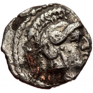Cilicia, Tarsos AR Obol (Silver, 0.65g, 10mm) Balakros. Satrap of Cilicia, 333-323 BC.