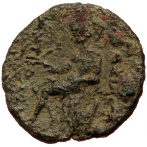Seleukid Kingdom of Syria, Antiochos III Megas (223-187 BC), Antioch, AE (Bronze, 17,1 mm, 3,06 g). Obv: Laureate head o