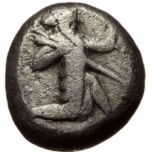 Persia, Achaemenid dynasty, AR siglos (Silver, 14,5 mm, 5,47 g), time of Darios I to Xerxes I, ca. 485-420 BC. Obv: Pers
