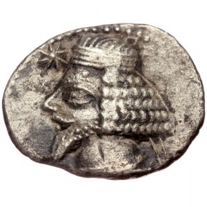 KINGS of PARTHIA AR Drachm (Silver, 19mm, 3.17g) Orodes II (ca 57-38 BC) Mithradatkart mint. Struck circa 50-42 BC.