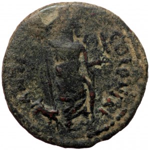 Pisidia, Antiochia, Commodus (177-192), AE assarion (Bronze, 22,3 mm, 5,07 g). Obv: ANTONINVS COMMODvs, laureate, draped