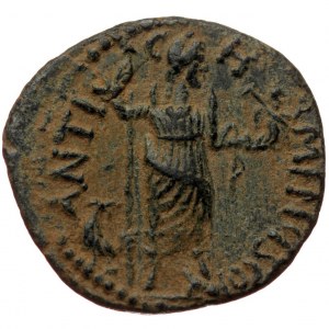 Pisidia, Antiochia, AE 22 (bronze, 5,21 g, 22 mm) Caracalla (198-217) Obv: Laureate, draped and cuirassed bust r., seen
