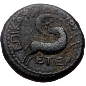Syria, Seleucis and Pieria, Antioch. AE20 (Bronze, 5.82g, 20mm) Pseudo-autonomous issue, Nero (54-68 AD), year ΕΡ