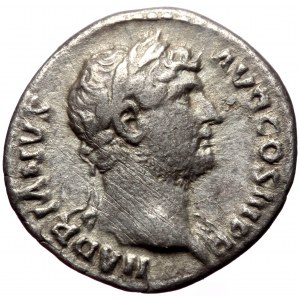 Hadrian (117-138) AR Denarius (Silver, 18mm, 2.83g). Rome mint. ca 130.