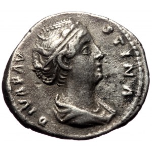 Antoninus Pius (138-161) for Diva Faustina (d. 141 AD) AR denarius (Silver, 3.72g, 20mm) Rome