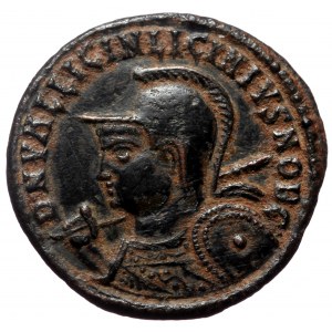 Licinius II (Caesar, 317-324) AE Follis (Bronze, 19mm, 2.78g) Cyzicus, Δ = 4th officina, 321-324.