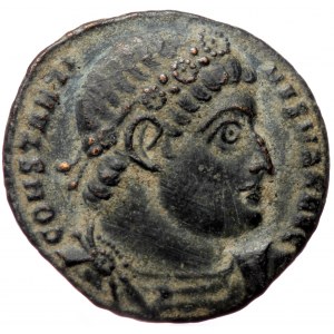Constantine I (307/10-337), Antiochia, AE follis (Bronze, 17,9 mm, 2,36 g), 335-337. Obv: CONSTANTINVS MAX AVG, rosette-