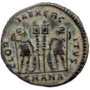 Constantine I (307/10-337), Antiochia, AE follis (Bronze, 17,9 mm, 2,36 g), 335-337. Obv: CONSTANTINVS MAX AVG, rosette-
