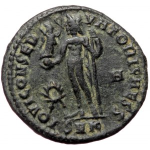 Constantine II as caesar (317-337), Nicomedia, AE follis (Bronze, 18,8 mm, 2,83 g). Obv: D N FL CL CONSTANTINVS NOB C, l