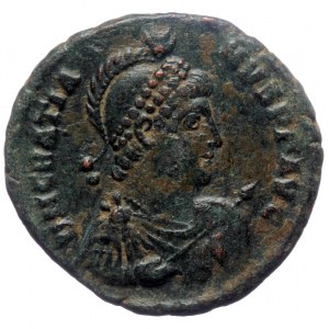 Gratian (367-383) AE follis (Bronze, 5.77g, 22mm) Antioch, 379.