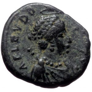 Aelia Eudoxia (Augusta, 400-404) AE Follis (Bronze, 16mm, 2.80g) Antiochia.