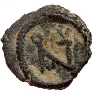 Anastasius I (491-518), AE nummus (Bronze, 9,5 mm, 0,64 g), Constantinople, 491-498. Obv: Diademed, draped and cuirassed