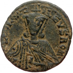 Leo VI the Wise (886-912), AE follis (Bronze, 28,2 mm, 3,54 g), Constantinople. Obv: + LEON bAS - [IL]EVS ROM, crowned f
