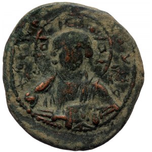 Romanus III (1028-1034) AE Anonymous Follis (Bronze, 10.55g, 30mm) Constantinople,