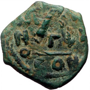 Heraclius and Heraclius Constantine (610-641) AE Follis (Bronze, 6.68g, 25mm) Constantinople.