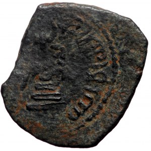 Islamic, Umayyad Caliphate (Arab-Byzantine coinage) 'Abd al-Malik ibn Marwan (AH 65-86 / AD 685-705). Æ Fals (Bronze, 21