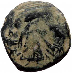 Islamic, Umayyad Caliphate (Arab-Byzantine coinage) 'Abd al-Malik ibn Marwan (AH 65-86 / AD 685-705). Æ Fals (Bronze, 21