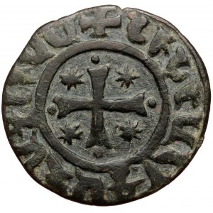 Cilician Armenia. Hetoum I (1226-1270) Æ Tank (Bronzem 6.29g, 28mm). Sis mint.
