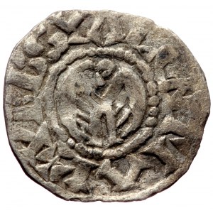 France, Provincial. Valence et Die. Uncertain Bishop. 13th century. AR Denier (Silver, 18mm, 1.02g)