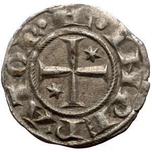 Henry VI and Constance (1194-1196) AR Denaro (Silver, 0.81g, 17mm) Brindisi. Very rare