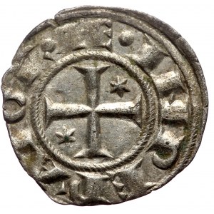 Henry VI and Constance (1194-1196) AR Denaro (Silver, 0.59g, 17mm) Brindisi. Very rare