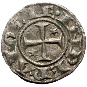 Henry VI and Constance (1194-1196) AR Denaro (Silver, 0.77g, 17mm) Brindisi. Very rare