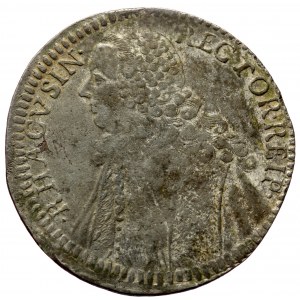 Croatia, Republic of Ragusa (Dubrovnik) AR (fouree?) Tallero (Silver, 24.62g, 45mm), 1764, GB, seems to be contemporary