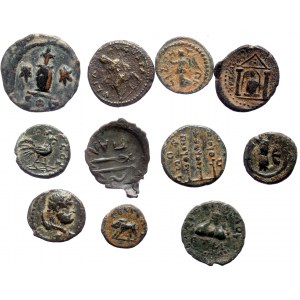 11 ancient AE coins (Bronze, 26.30g)